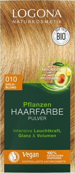 010 Pulver Logona 100g Pflanzen-Haarfarbe goldblond