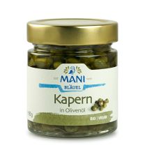 Mani Kapern in Olivenöl, Bio 170g