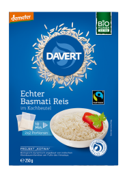 Davert demeter Echter Basmati Reis im Kochbeutel Fairtrade 250g 250g