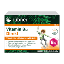 Hübner Vitamin B12 Direktsticks mit Eiweißbausteinen 15g